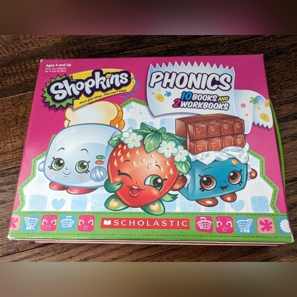 Shopkins phonics book set & workbooks, ages 3-6 - Picture 1 of 7